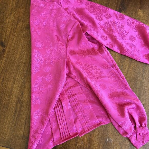 Vintage Laura and Jayne Collection blouse womens size 6 Fuschia - Picture 5 of 8